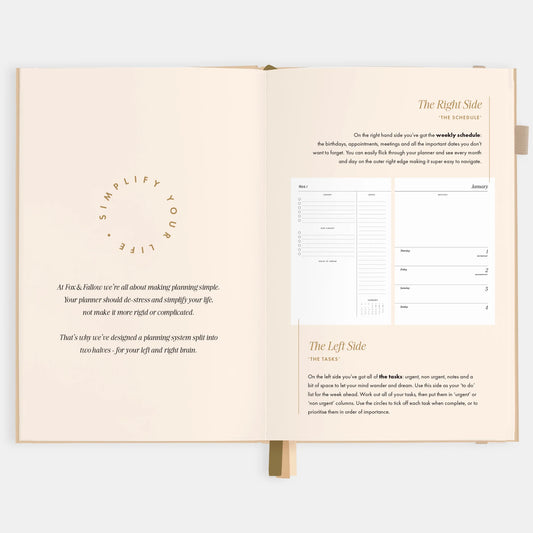 2026 A5 Horizontal Planner, Taupe - Fox & Fallow