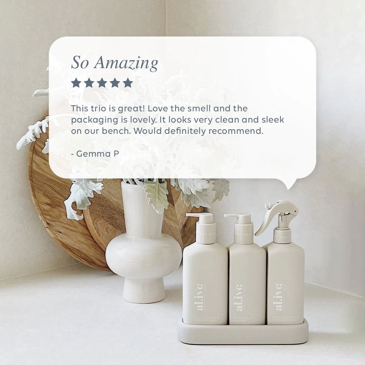 Kitchen Trio - Hand Wash & Dishwashing Liquid & Bench Spray