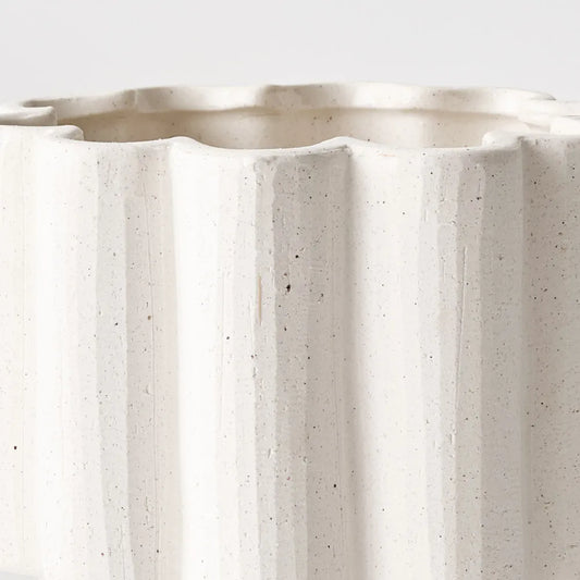 Gustel Pot, White (130mm Pot Size)