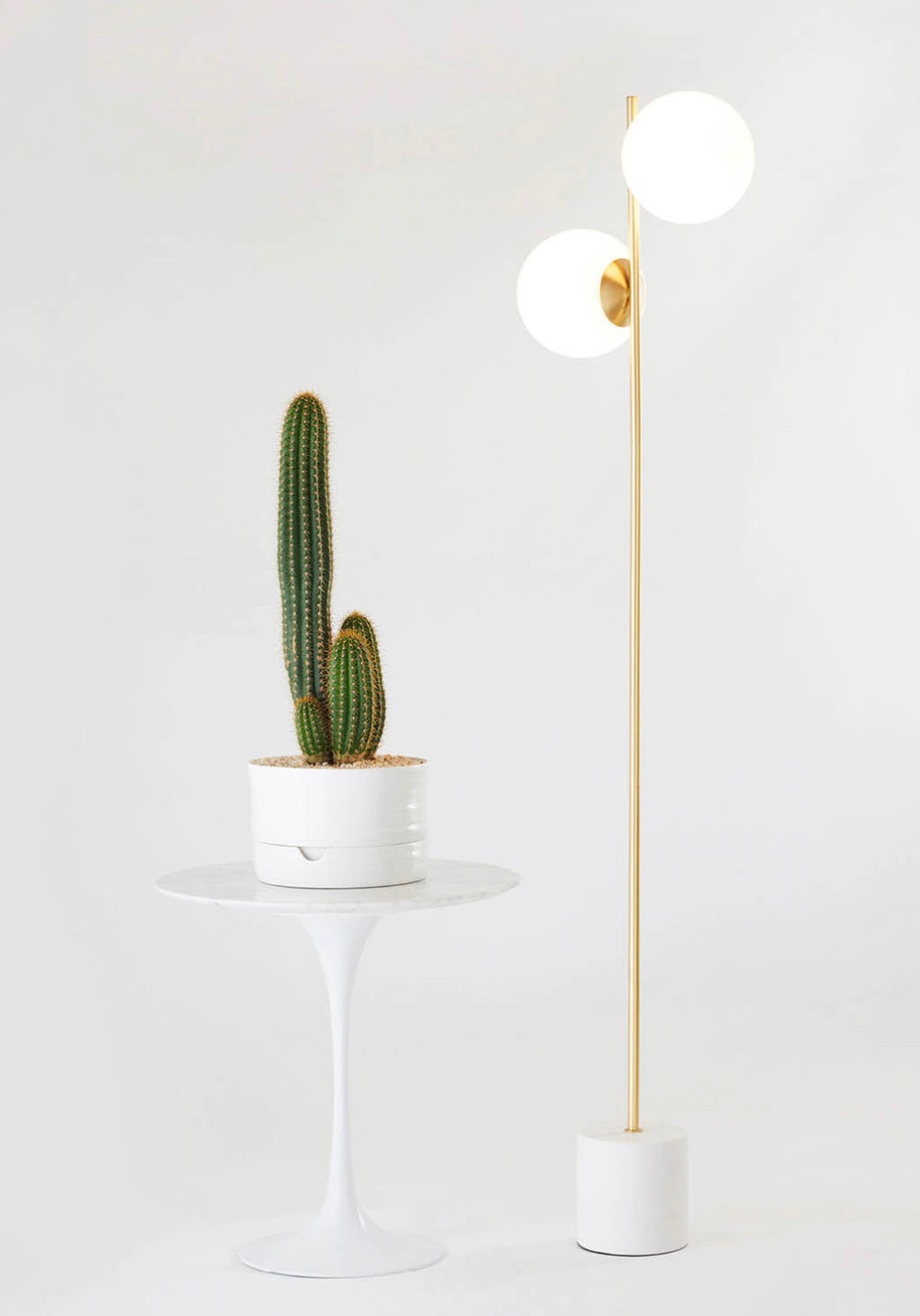 Self Watering Plant Pot Mid White Speckle (250mm Pot Size)