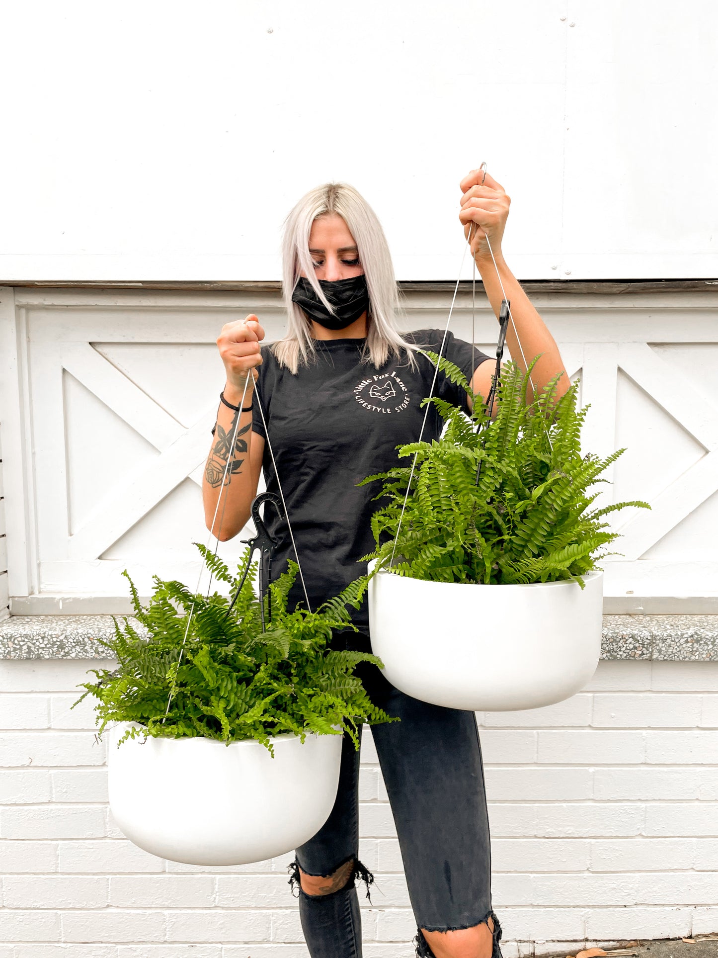 Oslo hanging pot (White)