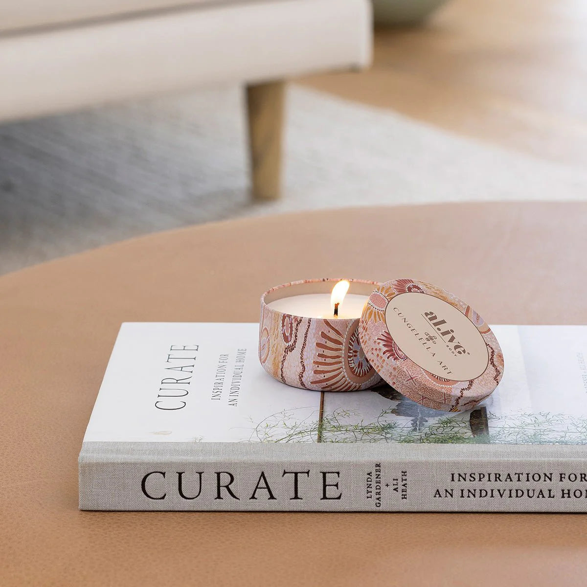 Cungelella Art Mini Soy Candle - Wattle & Native Moss