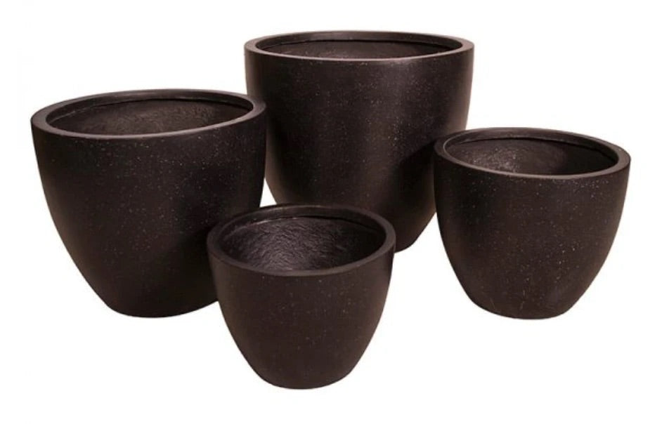 Fibrestone Egg Pot (black)
