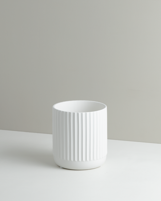 Temple Pot, White (125mm Pot Size)