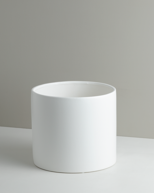 Temple Pot, White, Smooth (215mm Pot Size)