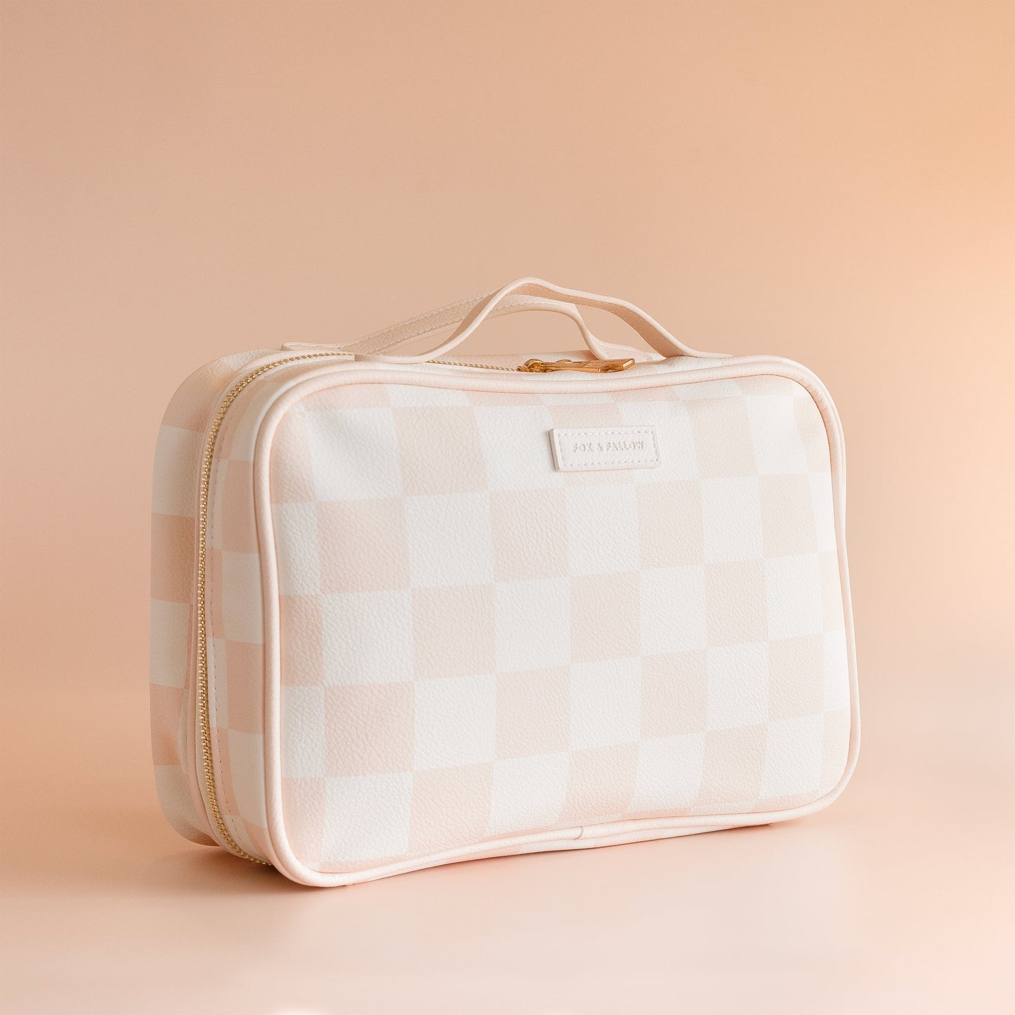 Salmon Check Cosmetic Bag - Fox & Fallow
