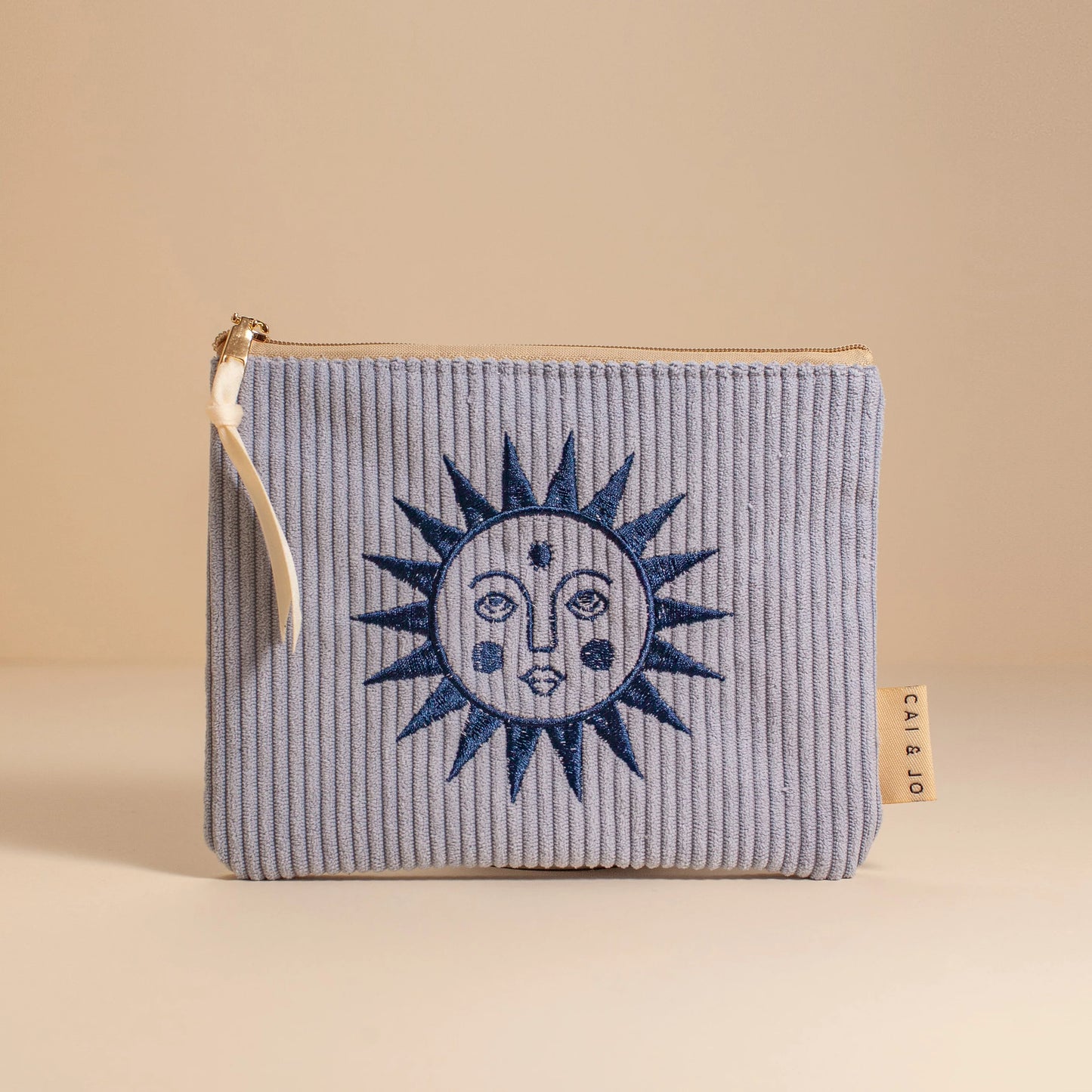 Corduroy Pouch in Seafoam Blue