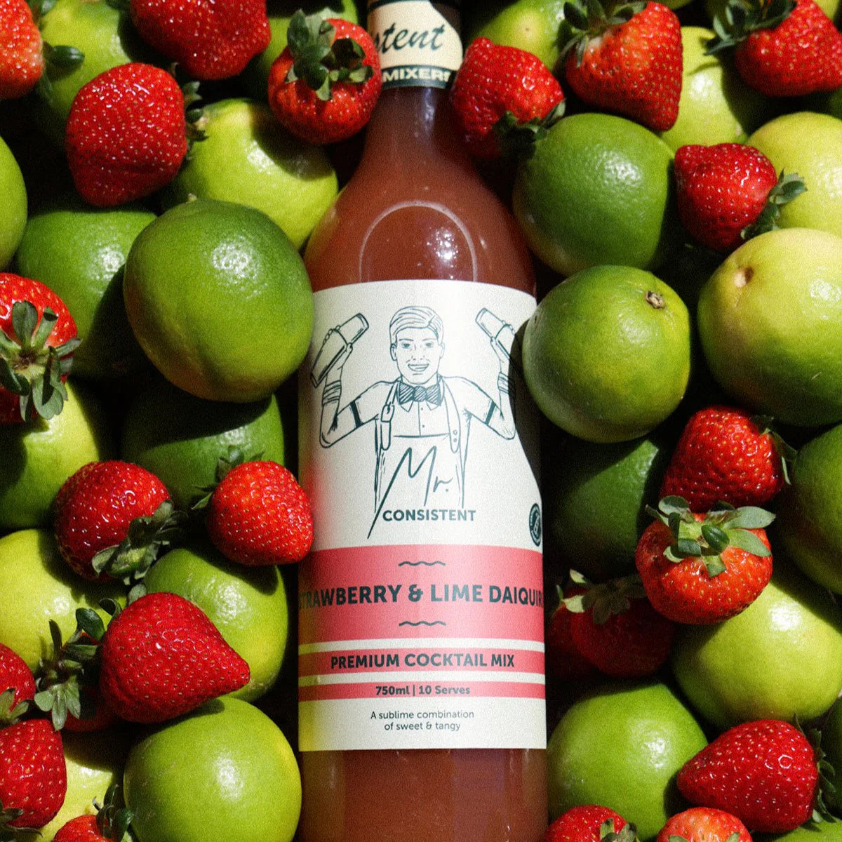 Mr. Consistent, Strawberry Daiquiri Cocktail Mixer, 750ml (10 serves)