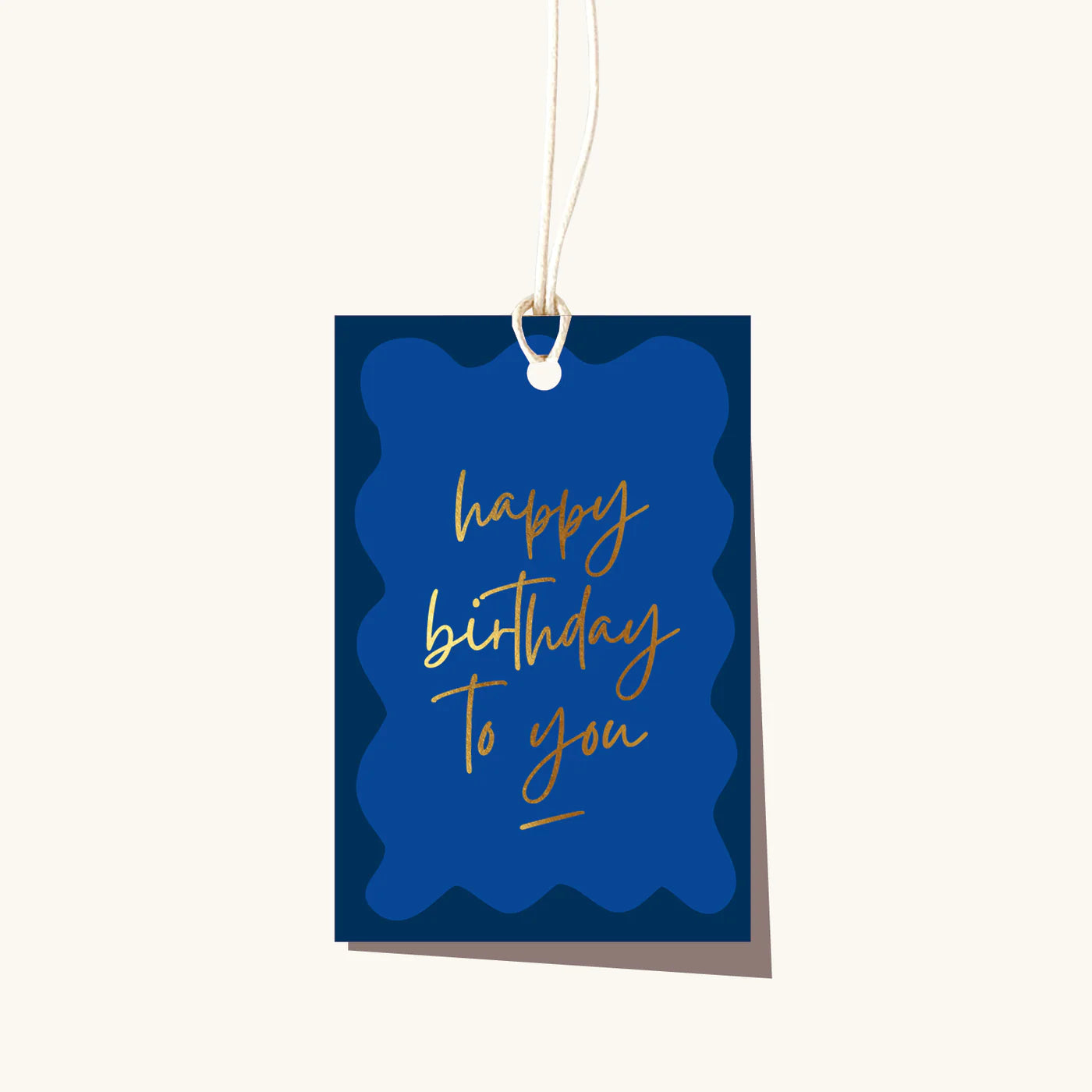 Wavy Birthday Midnight Gift tag