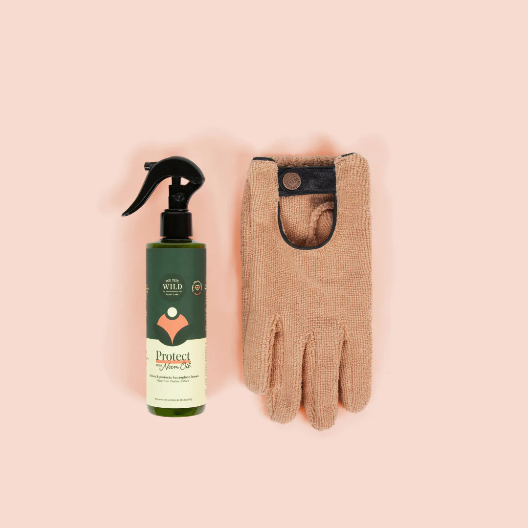 neem natural Leaf shine and cleaning glove. For Healthy and shiny foliage. 