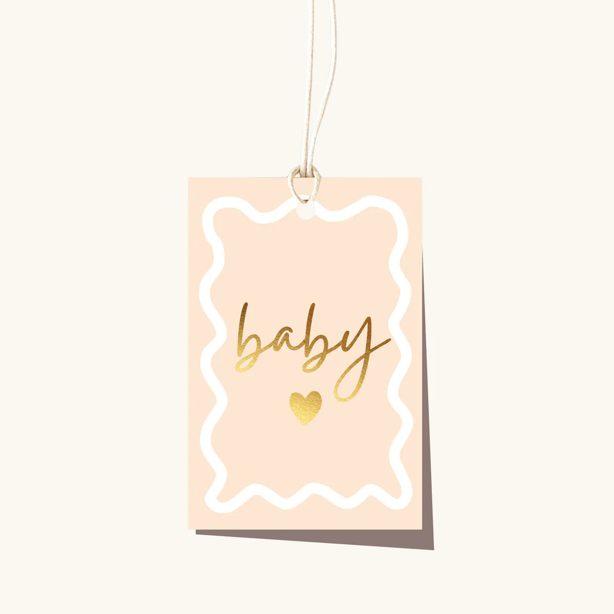 Baby wavy sand gift tag