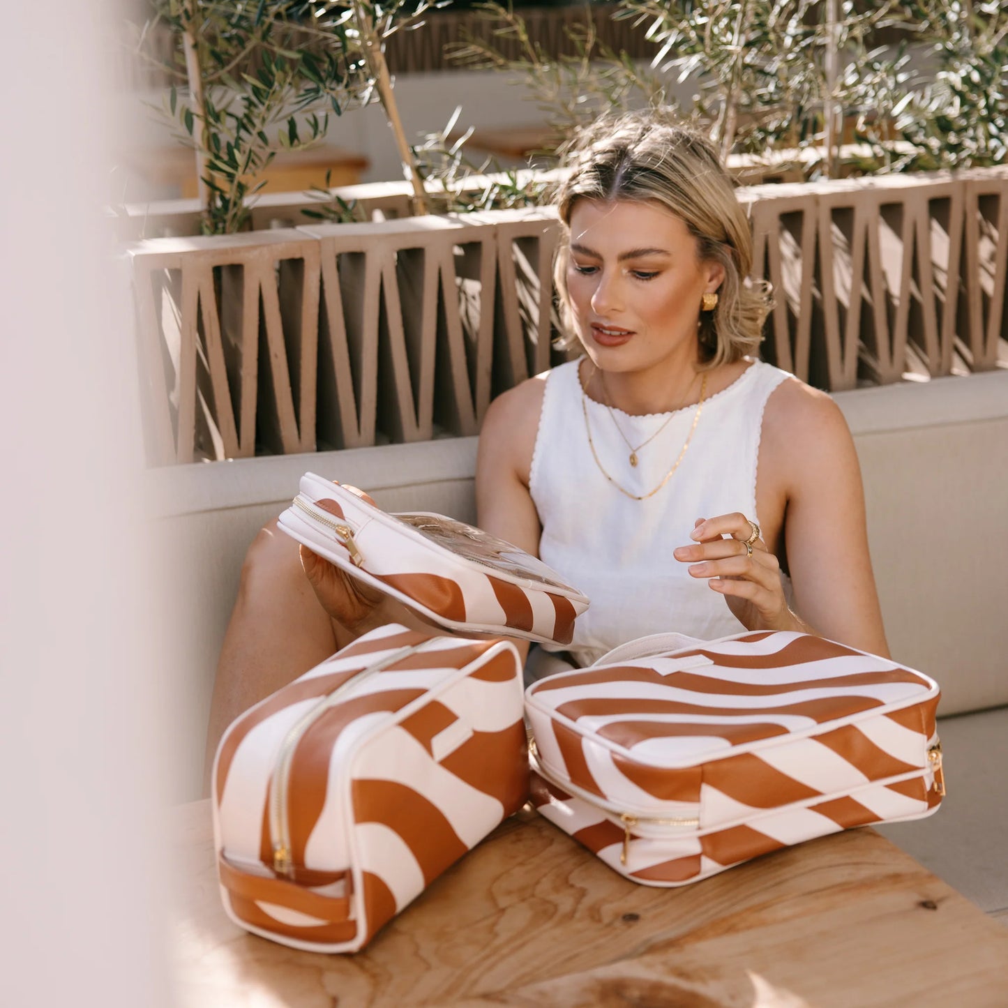 Rust Swirl Washbag - Fox & Fallow