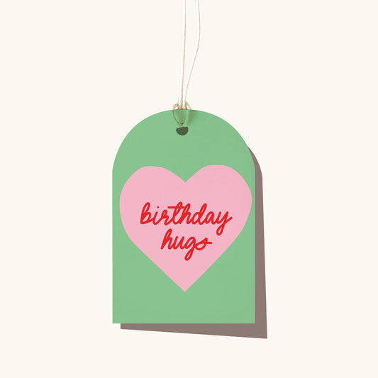 Birthday hugs Gift Tag