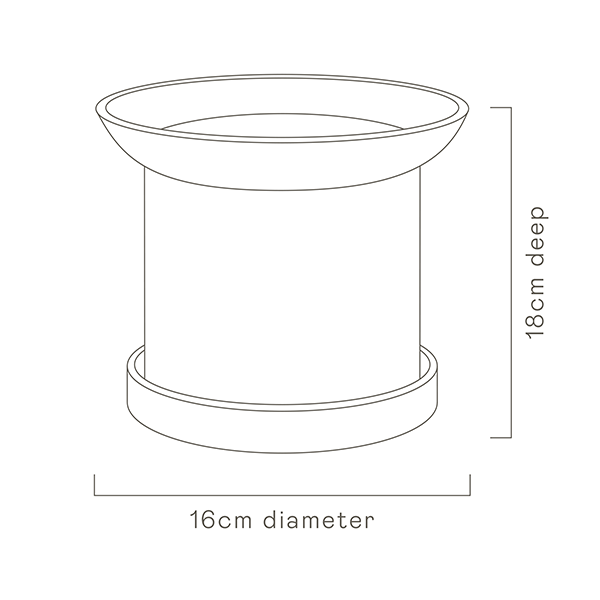 The Cylindrical Pot, Buff (125mm pot)