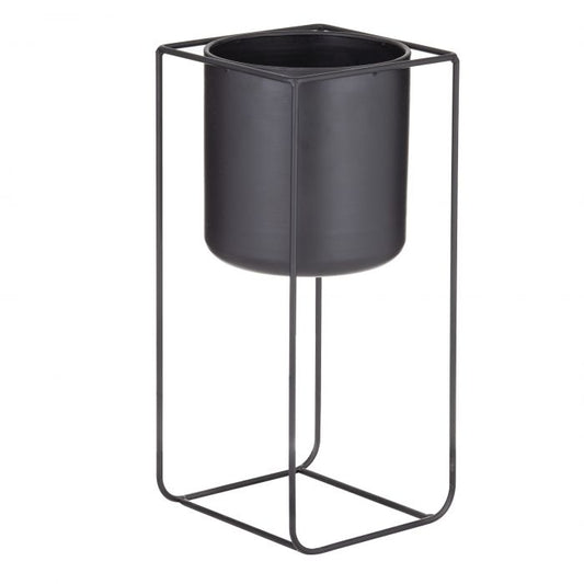 Tory Planter, small, Black  (180mm pot size)